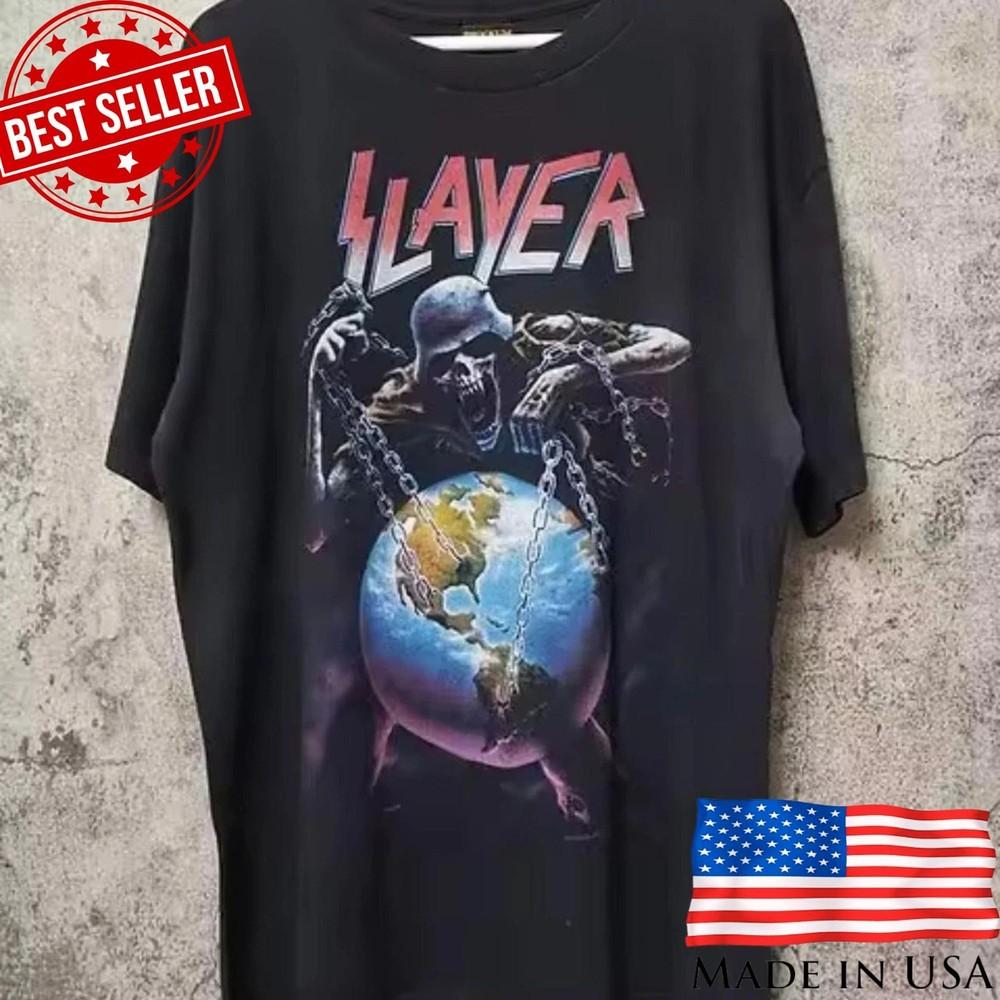 Футболка с графическим принтом Slayer South of Heaven, футболка в стиле хэви-метал рок-группы, винтажная унисекс футболка