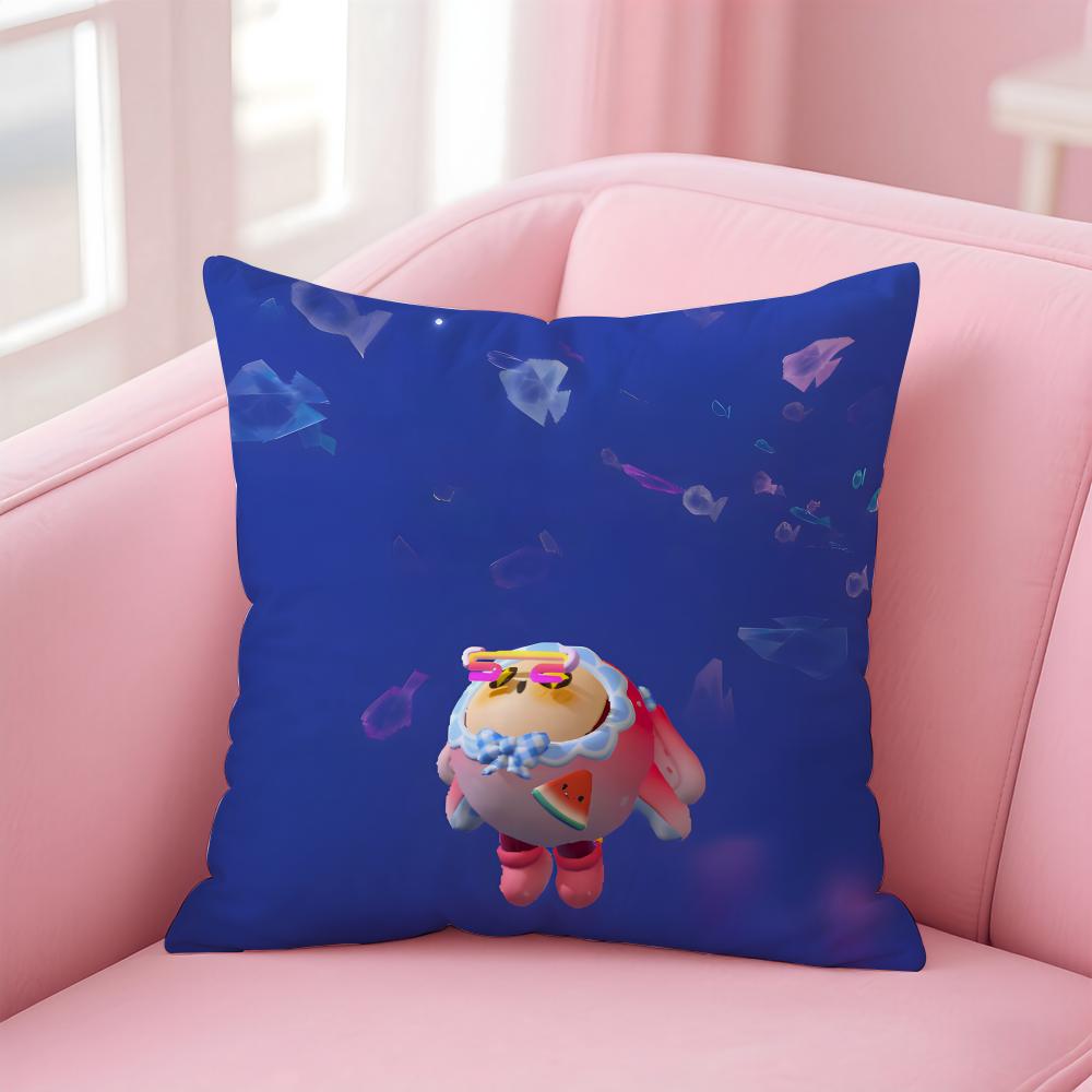 EEggy Party Cushion Cover Pillow Case Soft Friendly Fabric Concealed Zipper