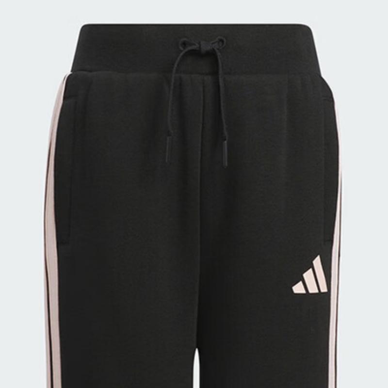 adidas Повседневный спортивный комплект Легкая спортивная серия Пуловер Круглый вырез Длинный рукав Полосатый Свободные Удобные брюки Комплект из 2 предметов Детские комплекты KC2824