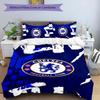 3pcs Chelsea FC logo pattern bedding set duvet cover set includes duvet cover &pillowcases,perfect all season bedroom decoration&gift