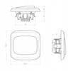 Montis Flush-Mounted Stair Switch White MT052S