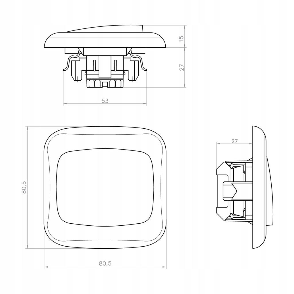 Montis Flush-Mounted Stair Switch White MT052S