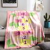 Colorful Hopscotch Game Keep warm for KidsFlannel blanket for bedroom, living room, sofa, and nap