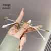 Фотохромные безободковые очки для чтения с защитой от УФ-излучения, синего света и радиации