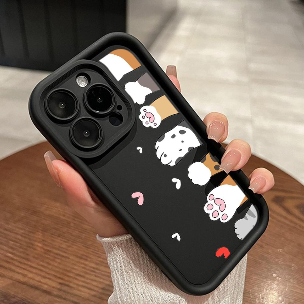 LZ9 мультяшный кот милый художественный дизайн силиконовый чехол для телефона Xiaomi 11 Lite 5G 14T Redmi 14C 13C A3 Note 12 11 9 10 13 Pro Plus противоударный задний чехол