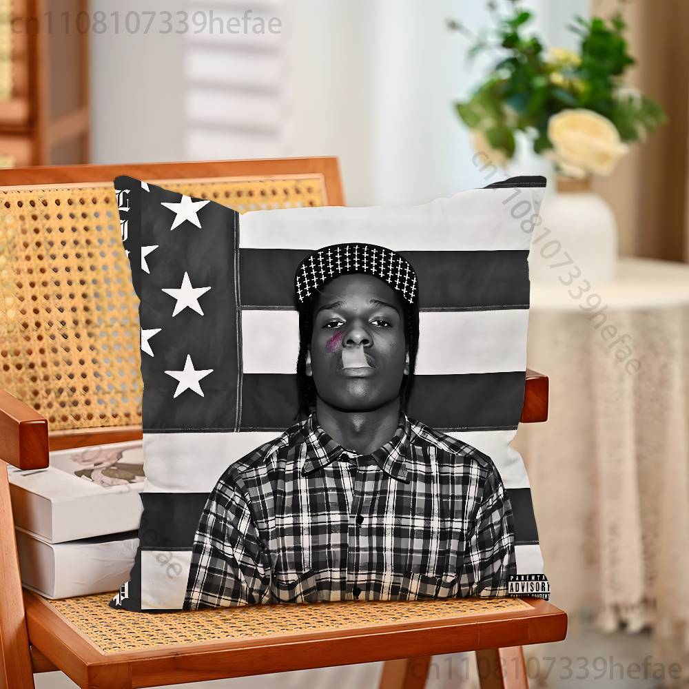 Полиэстеровая наволочка с принтом рэпера A$AP Rocky для подарка на День святого Валентина, декоративная наволочка для диванной подушки, на заказ