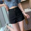 New Summer Elastic Wide-leg Shorts for Women's Spring High Waist Black Slimming Pants A-line Suit and Boot Pants