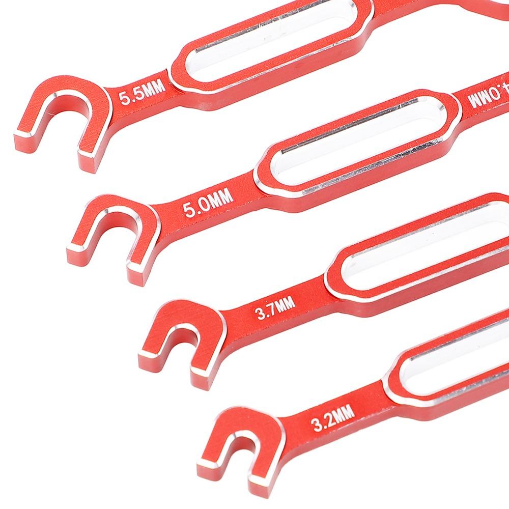 4Pcs/Set Aluminum Alloy Turnbuckle Nut Remover Multifunction RC Maintenance Spanner For RC Crawler