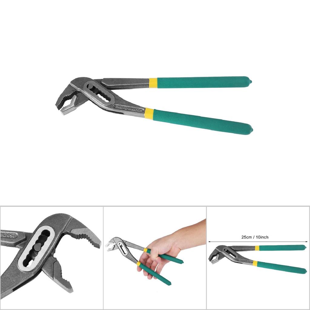 Multi Function Adjustable Water Pump Pipe Pliers Tongue and Groove Pliers Hand Tool (250mm)