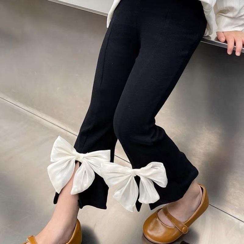 Детские расклешенные брюки для девочек, Новое поступление, детские повседневные хлопковые леггинсы для детей от 2 до 8 лет, детские осенние школьные брюки для маленьких девочек