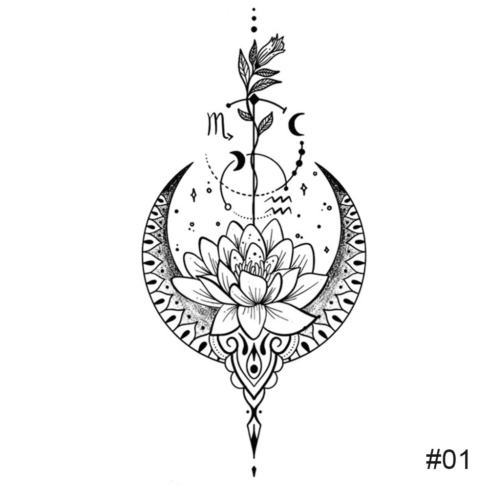 Маленькие свежие черные татуировки наклейки водонепроницаемые долговечные татуировки наклейки боди-арт татуировки для женщин мужчин