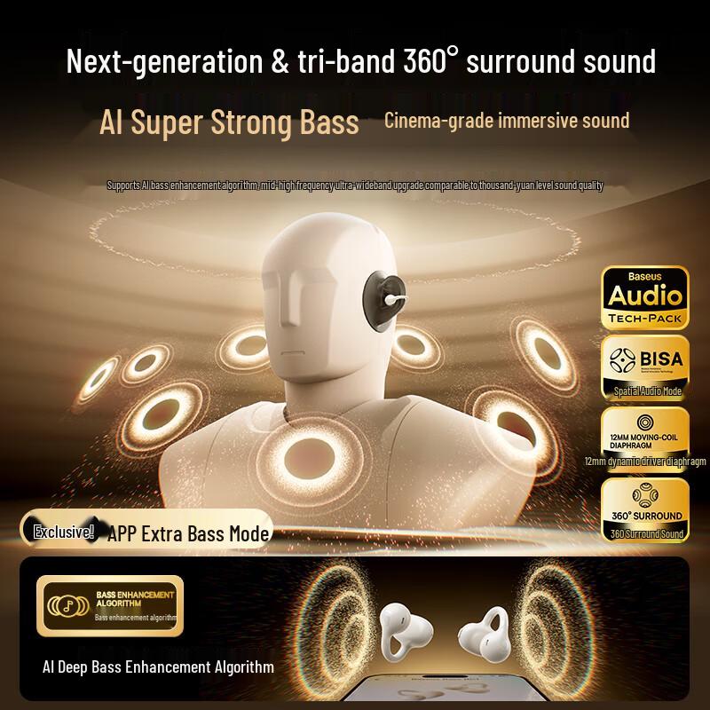 Baseus BC1 Наушники-клипсы с открытым ухом Bluetooth