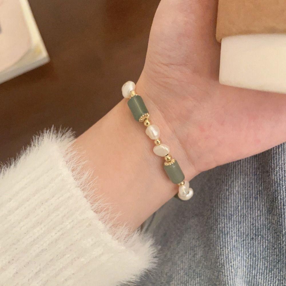Простой крутой жемчужный браслет на удачу, милая цепочка на руку, корейский стиль, женский браслет в стиле барокко