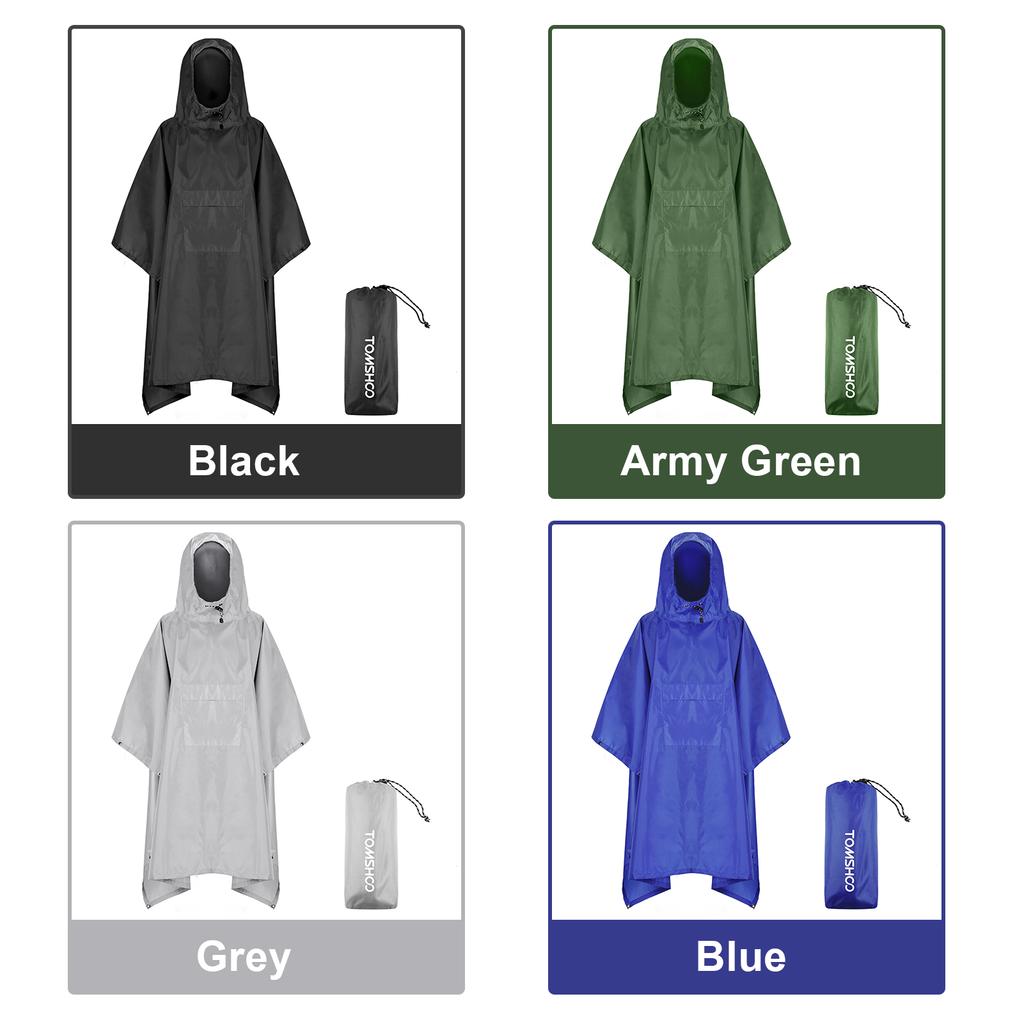 TOMSHOO Дождевик с капюшоном и карманом, легкий водонепроницаемый дождевик, куртка от солнца для мужчин