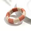 Retro Acrylic Geometric Elastic Bracelets for Women Men New Trendy Acrylic Beads Wide Bracelet Bangle Autumn Winter Jewelry Gift