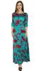 Bimba Women Long Maxi Dress Exclusive Tie-Dye 3 4 Sleeve Elastic Waist Gown