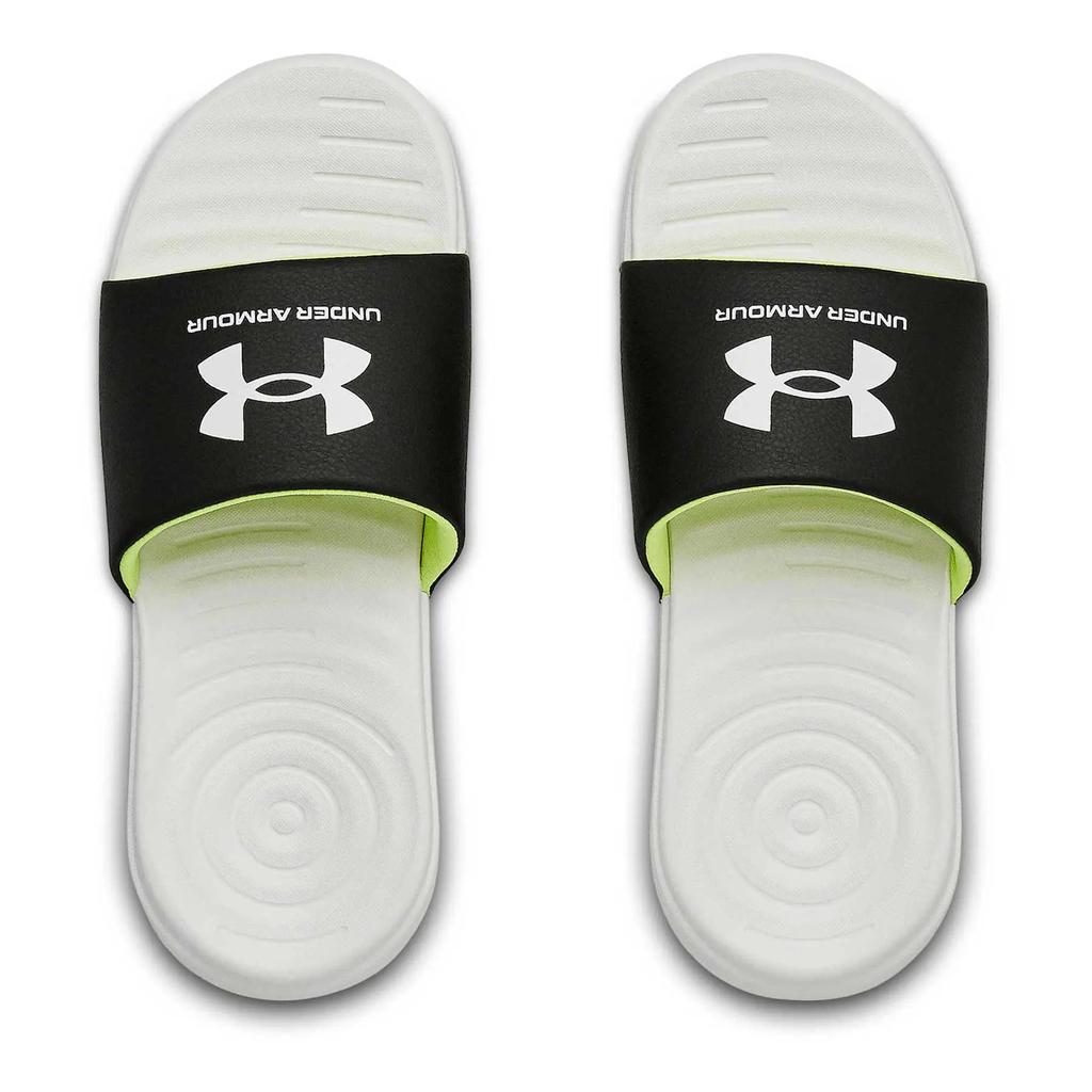 Under Armour Ansa Фиксированные Слайды GS Белый Черный Детские Кроссовки 3023789-103