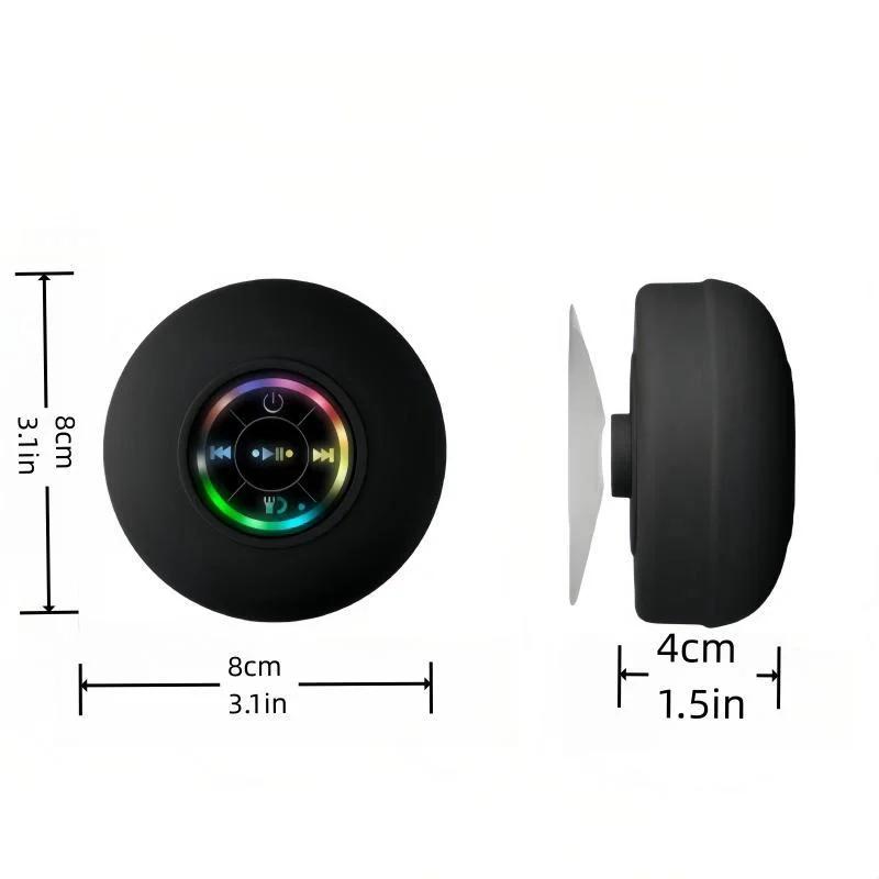 Мини водонепроницаемая Bluetooth колонка для душа, сабвуфер с присоской, микрофон для громкой связи, для ванной, бассейна, пляжа, автомобиля, телефона