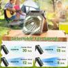 Portable Solar Fans with LED Lantern Rechargeable Powered Camping Folding Fan USB