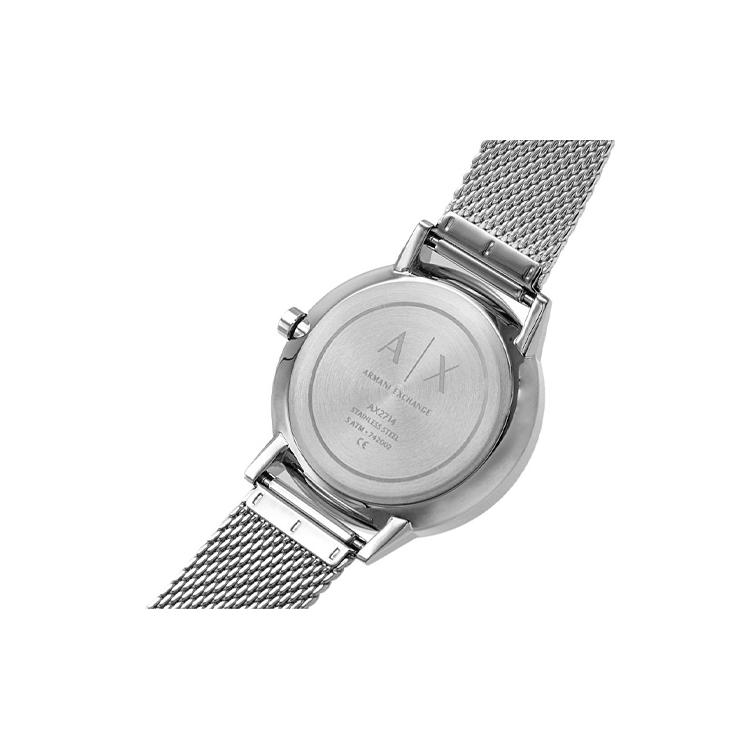 Armani Exchange AE Наручные часы Кварцевый механизм Стальной ремешок 42 мм Черный циферблат Мужские часы AX2714