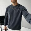 Men S Casual Loose Fit Long Sleeve Solid Color Sweatshirt