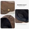 Women's flat-top hat for autumn and winter, trendy versatile suede beret, street style, face-slimming duckbill octagonal hat