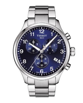 Мужские часы Tissot Chrono XL Classic с синим циферблатом и браслетом, модель T1166171104701 [Официальный импорт]