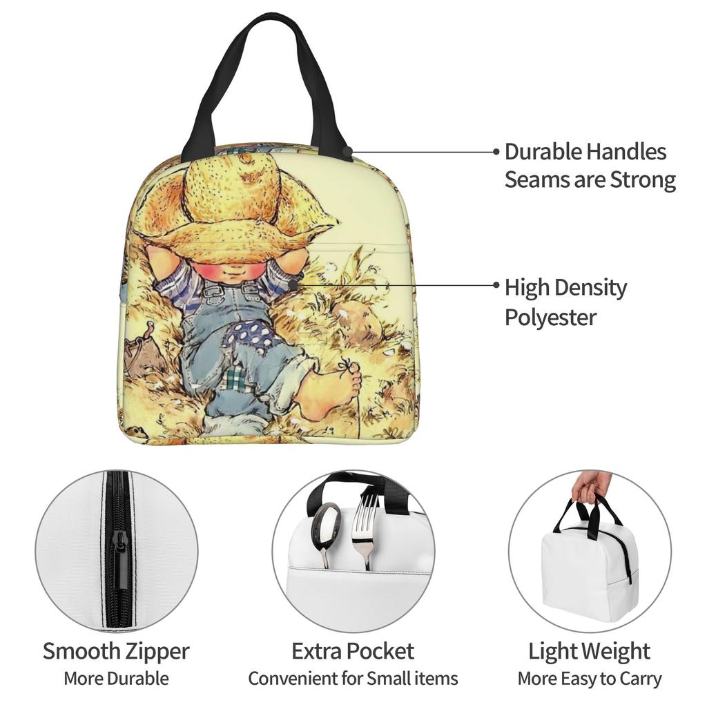 Cartoon S-Sarahs K-Kays Kawaii Girl Insulated Lunch Bag for Women Portable Thermal Cooler Lunch Box School