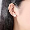 Изящные Серьги-Гвоздики в Форме Цветка Женские Обручальные Аксессуары Изящные Украшения с Имитацией Жемчуга для Свадебной Церемонии