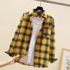 Men's Long-Sleeve Plaid Shirt - Autumn Hong Kong Style, Trendy Korean Slim Fit, Casual Jacket for Couples