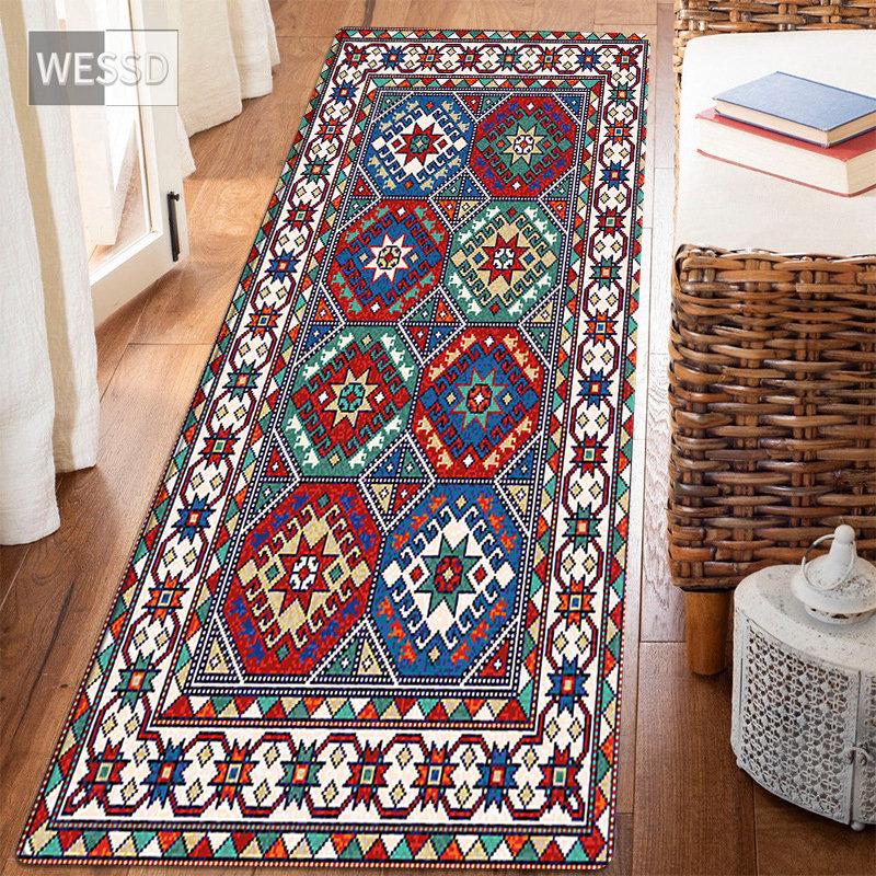 Ретро ковер с персидским принтом для спальни в этническом стиле, кухонный коврик, нескользящий ковер в стиле бохо, Runenr, коврик для прихожей, ковер для гостиной, Марокко