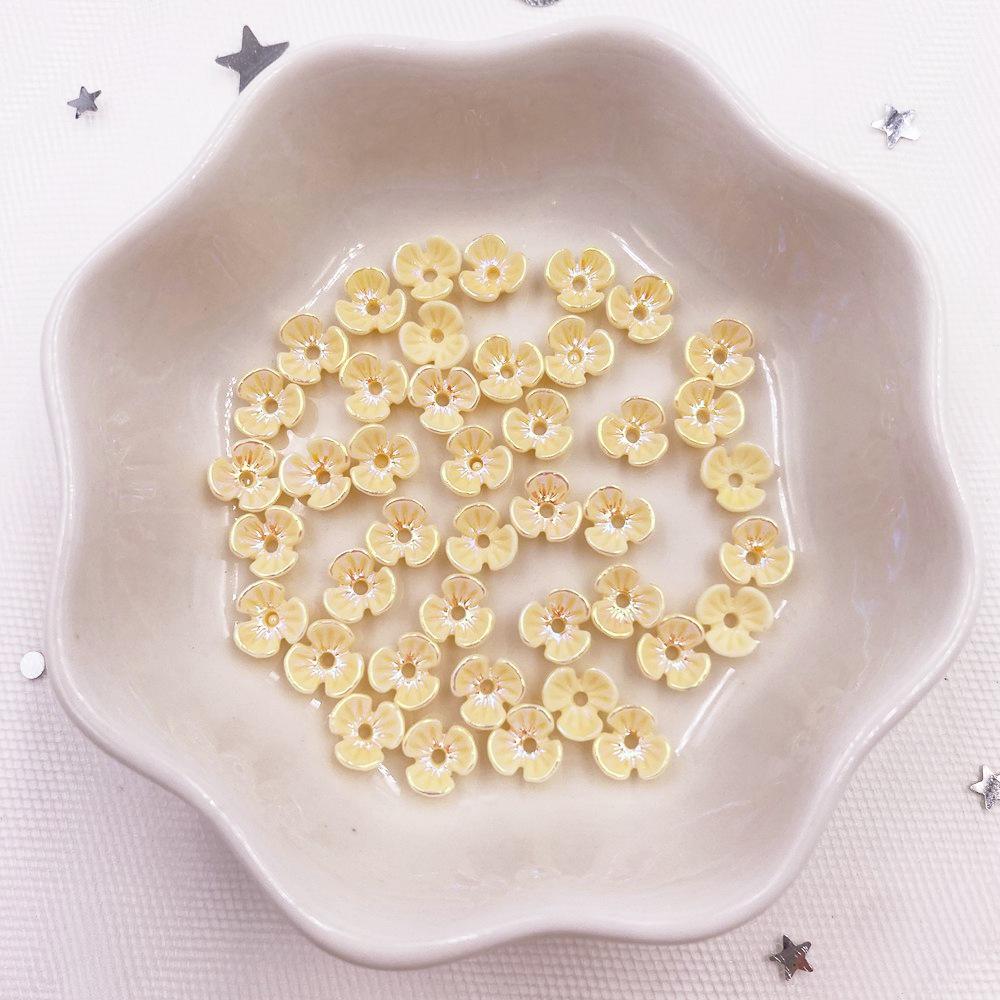 50 шт. 6 мм мини красочные 3D цветы дизайн ногтей со стразами 1 отверстие пуговицы аппликации альбом для скрапбукинга DIY маникюрные аксессуары украшения