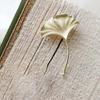 Vintage Ginkgo Leaf Brooch French Style Metal Glossy Corsage Ornament Uniform Long Leaf Pin  Men