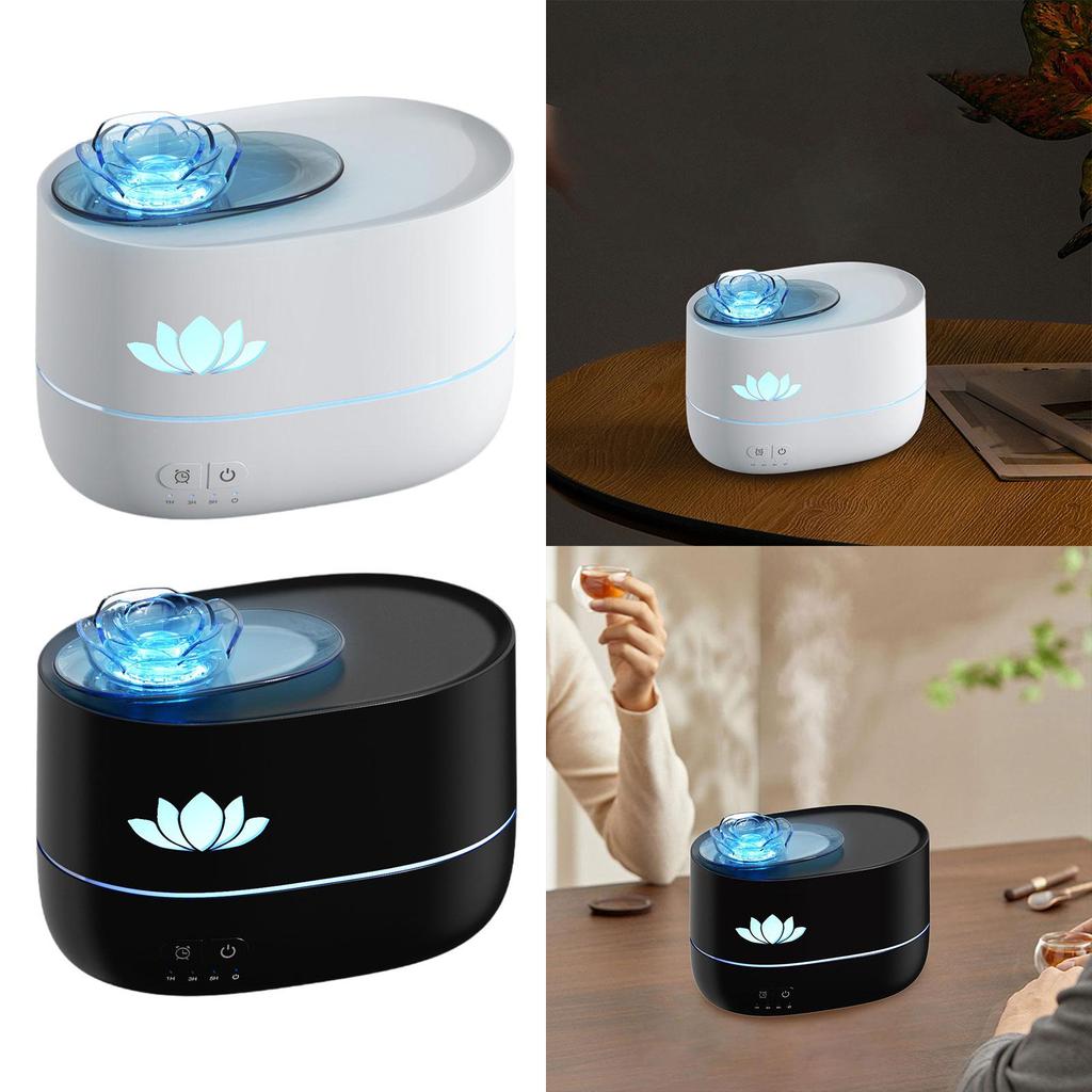 Essential Oil Diffuser 3 Gear Timer Colorful Ambient Night Light Desktop Humidifier for Hotel Tabletop Living Room Bedroom Home