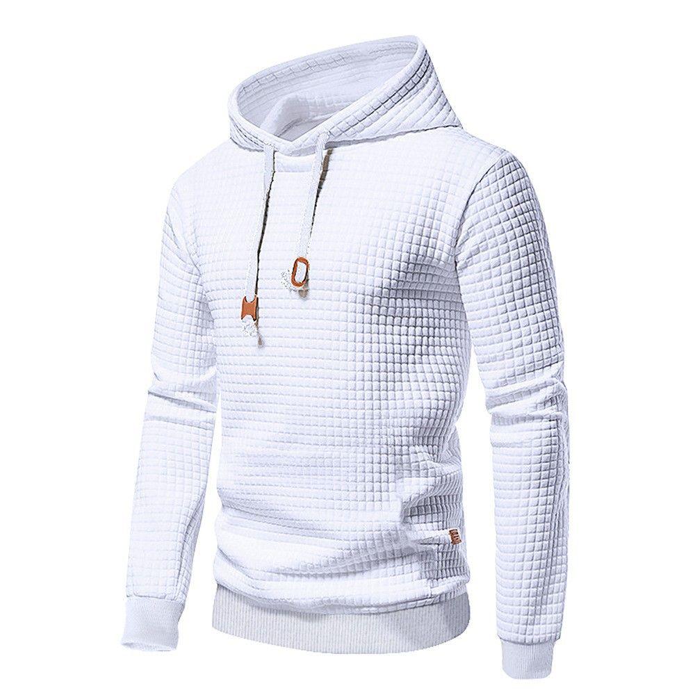 2025 Новый мужской худи в клетку Молодежный повседневный спортивный жаккардовый пуловер Куртка Тонкий пуловер