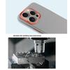For iPhone 16 Pro Case Compatible with MagSafe PU+PC+TPU Phone Cover with Metal Lens Frame
