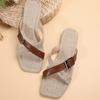 2024 2024 Brown Cross-strap Buckle Slippers Women Summer Walking Beach Sandals Brand Designer Flip Flops Casual Zapatos Female