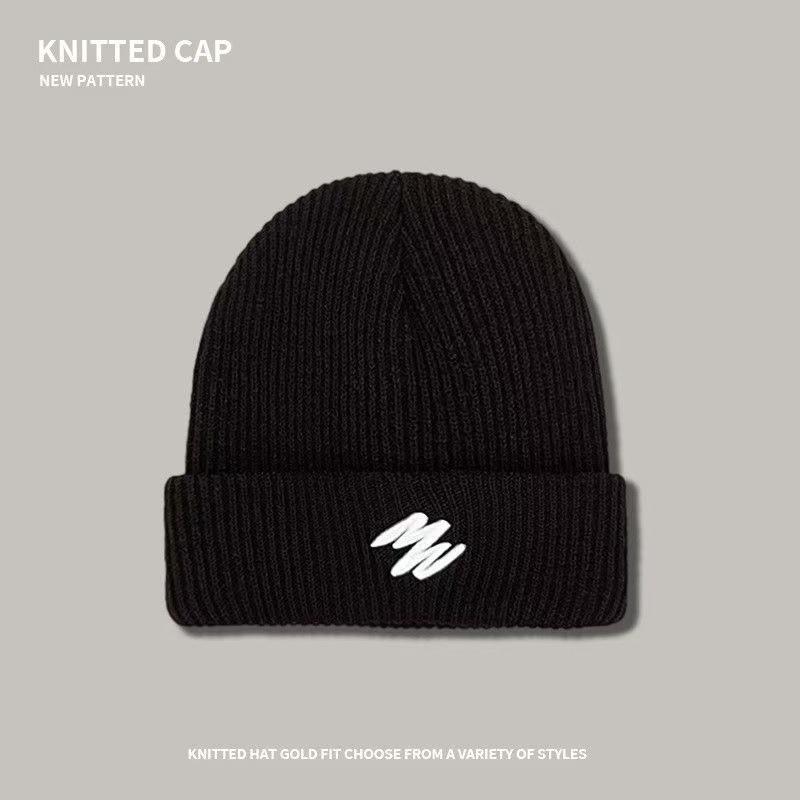 Unisex Winter Knitted Wool Hat: Fashionable Korean Hip-Hop Style, Warm, Thick, Versatile.
