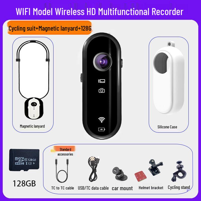 Экшн-камера для большого пальца для велоспорта и альпинизма - HD 1080p сверхширокоугольная