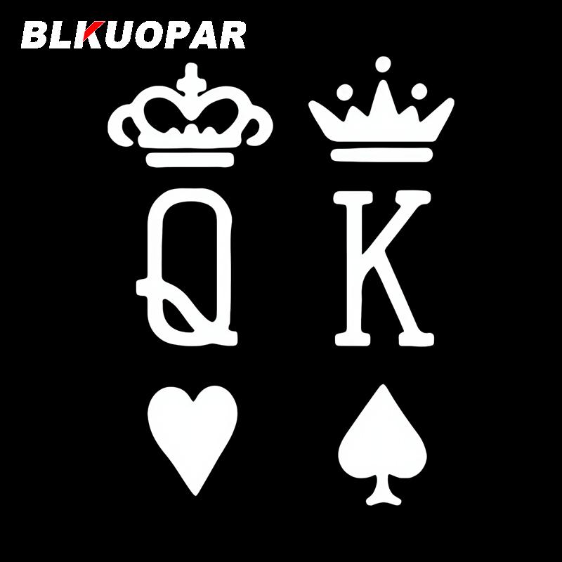 BLKUOPAR King And Queen Crown Car Stickers ATV Vinyl Creative Decal Waterproof Sunscreen Laptop Graphics Surfboard Car Lable