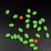 100 шт. зеленые/оранжевые большие мягкие резиновые овальные светящиеся рыболовные бусины Lumo светящиеся бобы Sabiki Snapper Rig 10x15 8x12 6x12 5x8 7x7