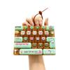 Transparent Dual-Tone Decompression Button Toy Cute Design Keyboard Keychain  Kids Bag Pendant