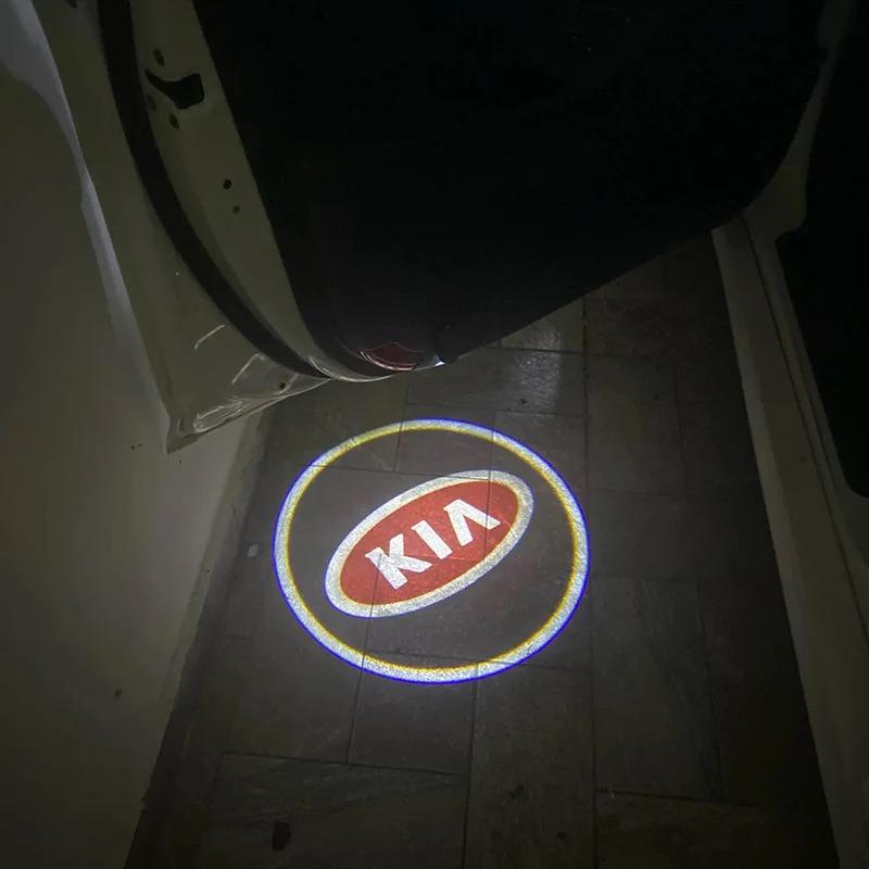 BMAIIW1 2Pcs LED Car Door Projector Logo High Definition Welcome Light For KIA K5 K9 Sorento Ceed Sportage Carnival Stinger Forte Niro
