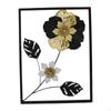 Black Flower Wall Art Golden Floral Modern Hallway Outdoor Bathroom Hotel Party Farmhouse