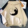 Толстовки с принтом New Moon Cat, унисекс, Harajuku, уличная одежда в стиле хип-хоп, повседневная толстовка для унисекс и женщин(Отправка в течение 48 часов)