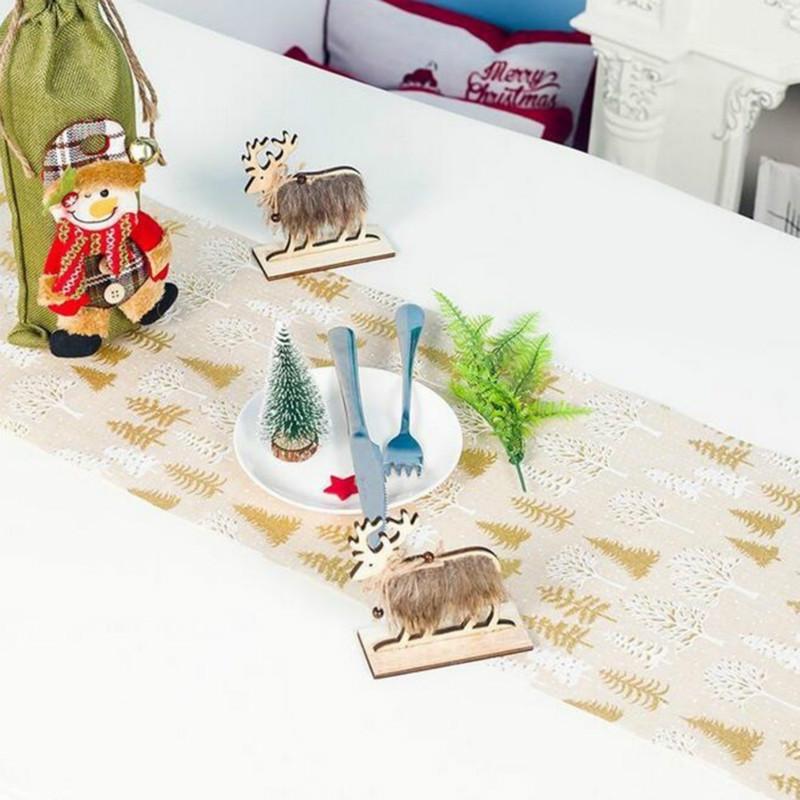 270 см Рождественская скатерть с принтом снежинки и дерева, кухонная декоративная скатерть, рождественское украшение