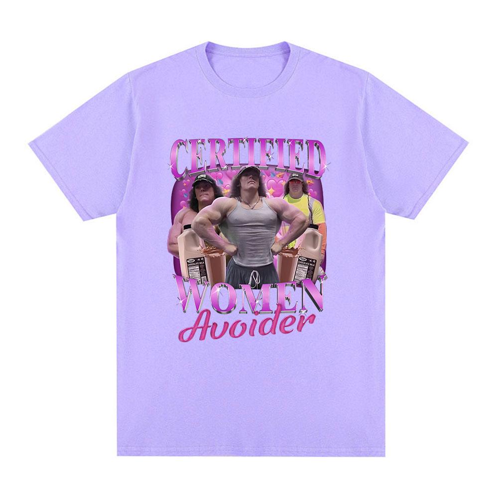 Certified Women Avoider Sam Sulek T Shirt Vintage Gym Fitness Lovers Graphic Tshirts Unisex 100 Cotton Casual Oversized Tee Shirt