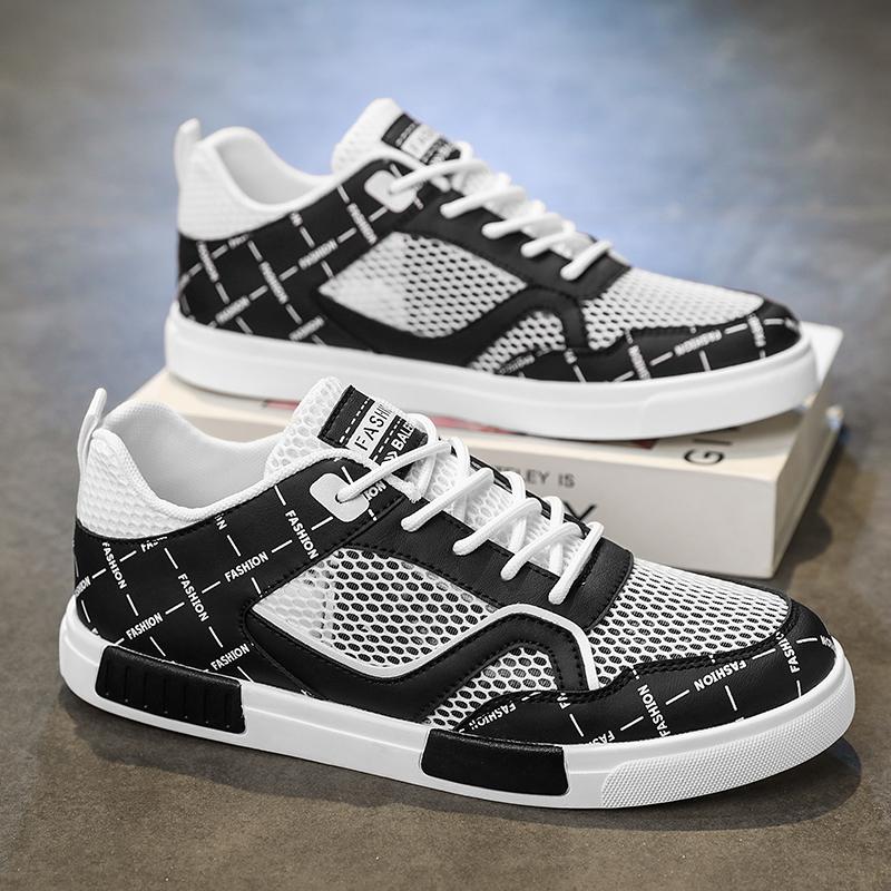 Мужская спортивная обувь, повседневная обувь для скейтбординга, летние дышащие студенческие серые кроссовки для бега, большие размеры