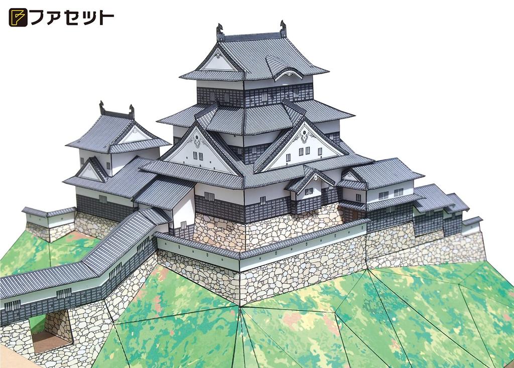 Papercraft Japan Famous Castle Series Восстановленный замок Окадзаки [Facet] 1/300