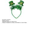 St. Patrick's Day Headband Glitter Shamrock Top Hat Hair Hoop Festive Clover Hairband for Women Girls Boys Parties Events Dress Up